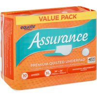 Wholesale Equate 136041 Assurance Maximum Absorbency Unisex Premium Quilted  Underpad, XL 30 Ct - goWholesale