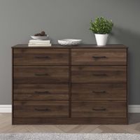Wholesale Refurbished Mainstays MS251348971DRWA Ardent 8 Drawer Dresser  Dark Walnut - goWholesale