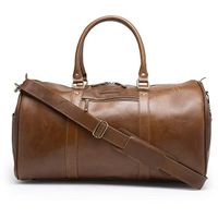 Consomnio DB001 Luxury Leather Duffel Bag - Brown