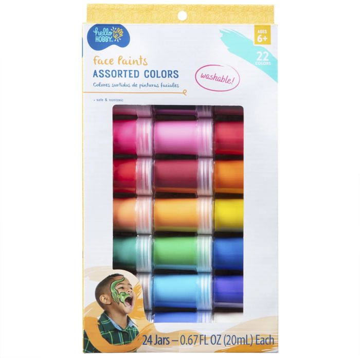 Wholesale Hello Hobby 44392 Face & Body Art Paint 24 Pack Jars ...