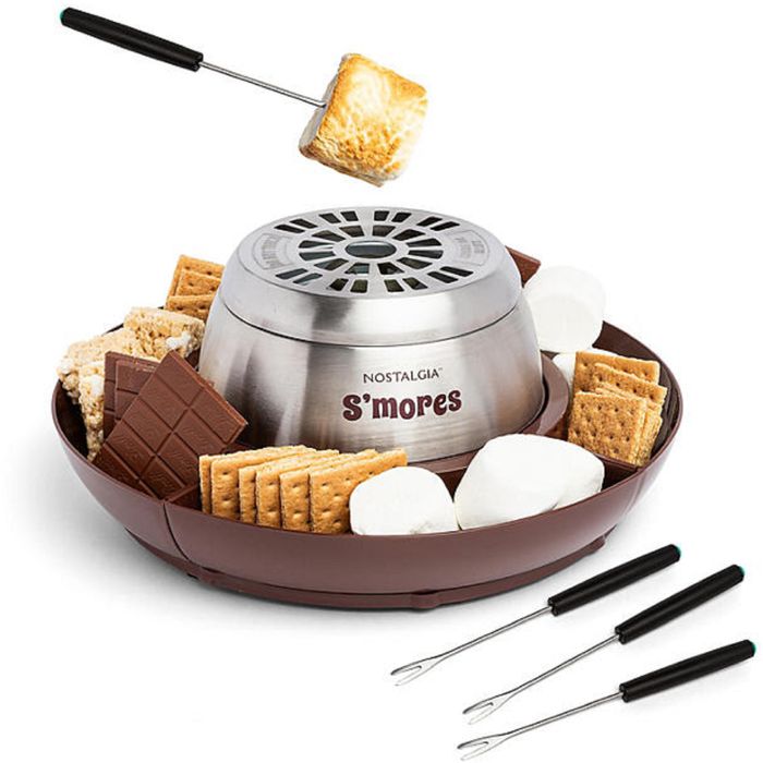 Nostalgia Indoor Electric Stainless Steel S'mores Maker